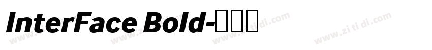 InterFace Bold字体转换